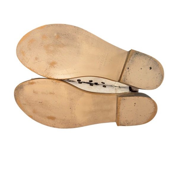 Anthropologie Musse & Cloud Ailike Leather Studded Peep Toe Booties Womens 7 - Picture 6 of 6